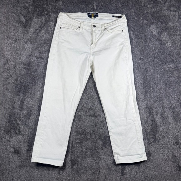 Lucky Brand Denim - Lucky Brand Sofia Capri Jeans White Denim Cropped Pants Size 16/33